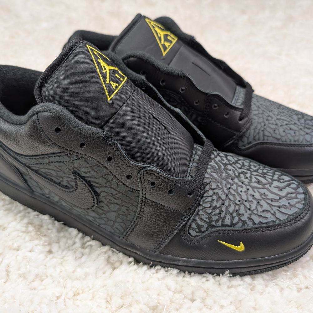 Air Jordan 1 Low Black Elephant Sz 10.5 - Picture 2 of 7